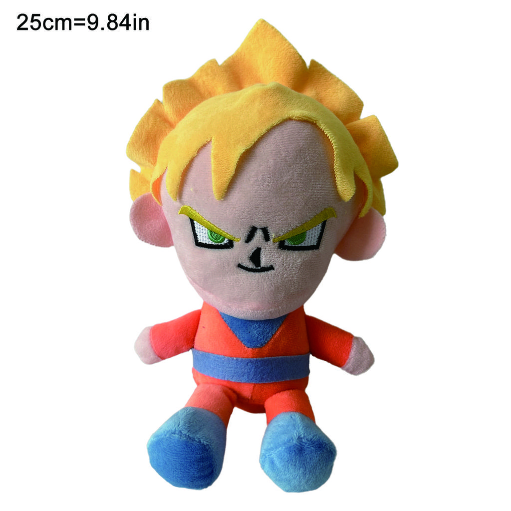 25cm Dragon Ball Plush Toy Japanese Anime Goku Vegeta Cartoon Character Doll Padding Classic Cute Beautiful Gifts For Kids Toys