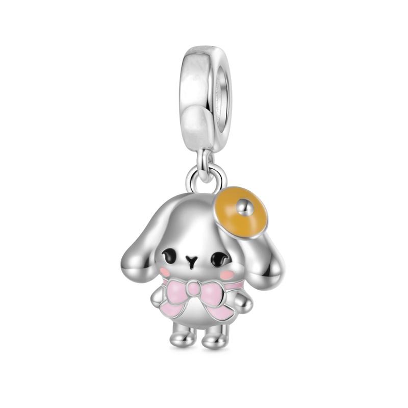 925 Silver Plated Cute Animal Charm Beads DIY Necklace Bracelet Gift Enamel Dog Panda Penguin Fashion Jewelry