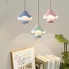 Cream wind children's room small chandelier touch atmosphere Bedroom bedside table simple fashion hanging wire lamps.