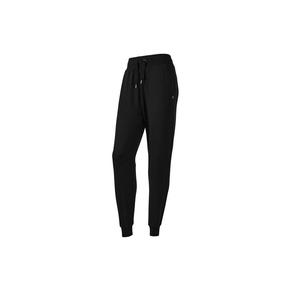 Skechers Solid Color Mid-Rise Comfortable Warm Knit Sports Pants Women Bottoms Carbon-Black P124W007-0018