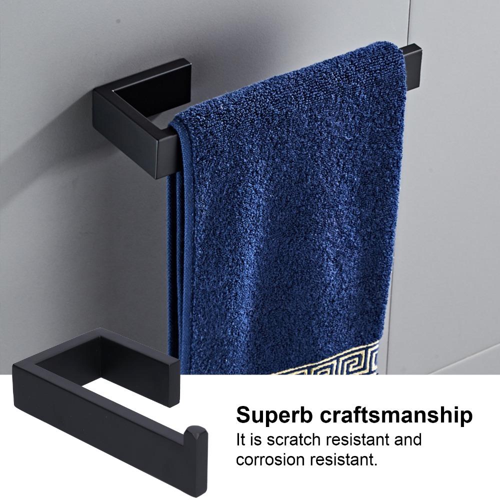 Stainless Steel Towel Rack Black Towel Bar Modern Toilet Paper Holder  Toilet Paper Holder