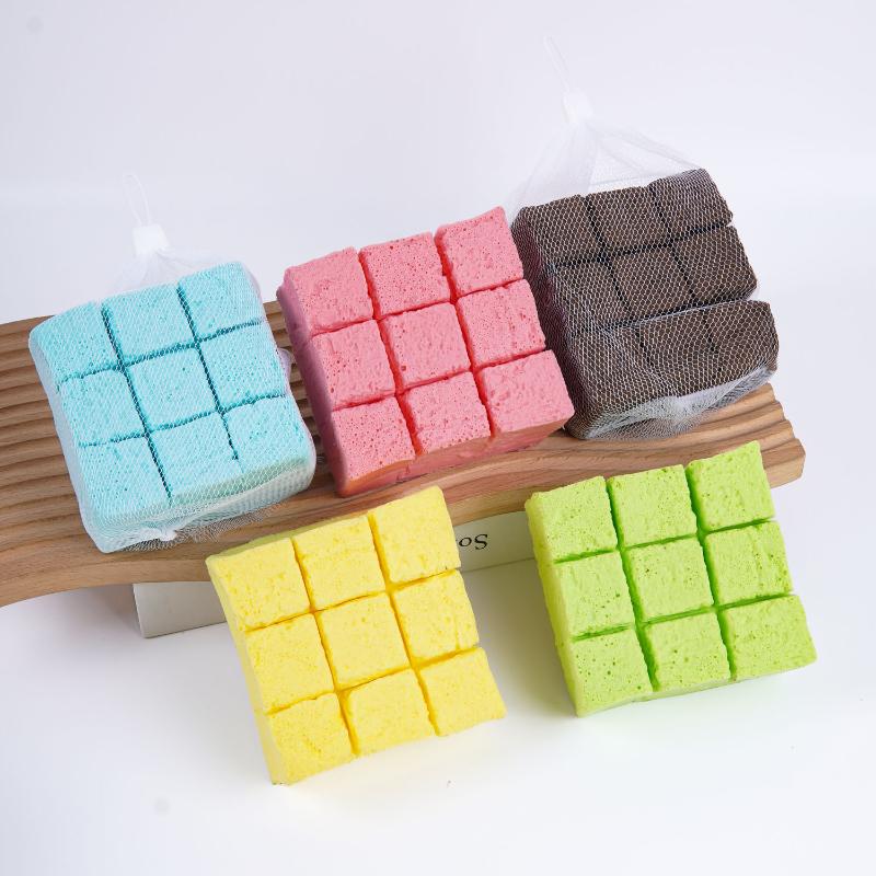 Colorful Slow Rebound PU Squeeze Toy Simulated Tofu Bread Anti Stress Toy for Adult Daily Relaxation