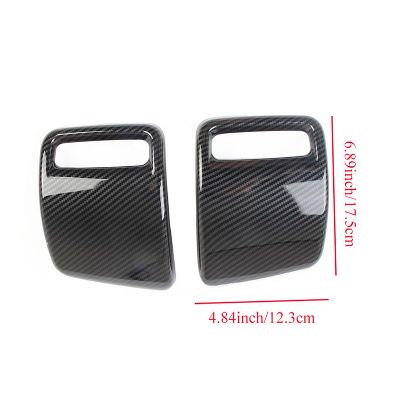 2pcs Carbon Fiber Style Door Handle Bowl Rear Tail Light Cover Trim Rear For Dodge Ram 1500 2018