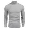 Autumn and Winter Men's Turtleneck Sweater Casual Solid Color Vertical Pullover Bottom Line Shirt Men