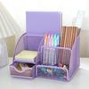 Metal Pen Holder: Multifunctional Desktop Storage Box & Creative Student Stationery Organizer