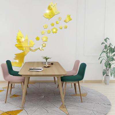 Acrylic Wall Decals DIY Fashion Flower Fairy Butterfly Mural