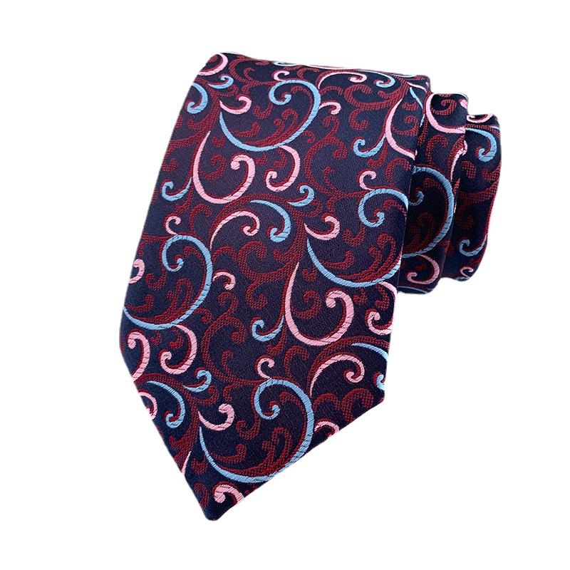 Cozy Up Módní pruhovaná pánská kostkovaná květinová kravata PaisleyTies na svatbu