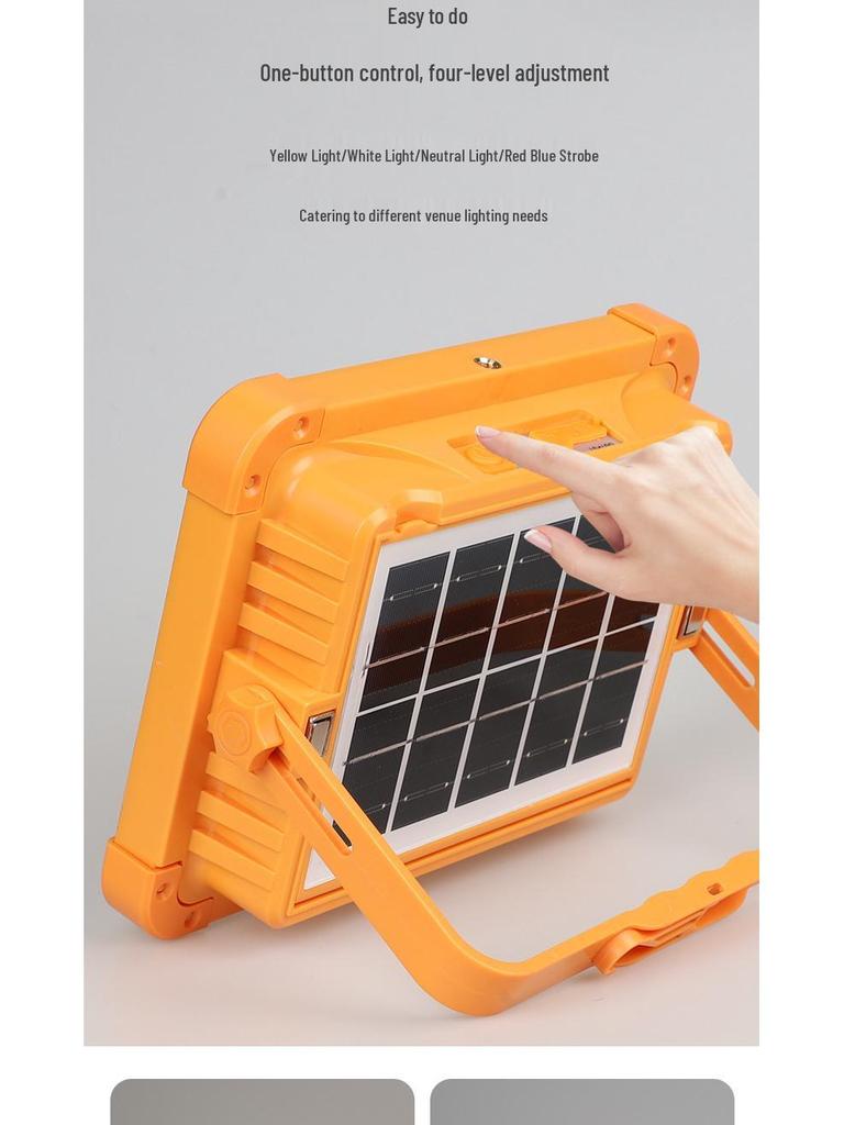 Multifunctional Solar-Powered Outdoor Floodlight and Emergency Charger
