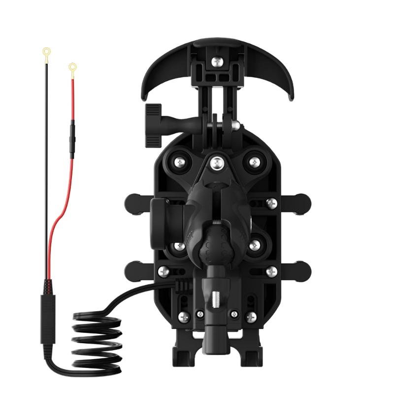 Motorcycle Phone Mount with 15W Wireless Charging & Vibration Dampener,AntiTheft, AntiShake, Adjustable Phone Holder