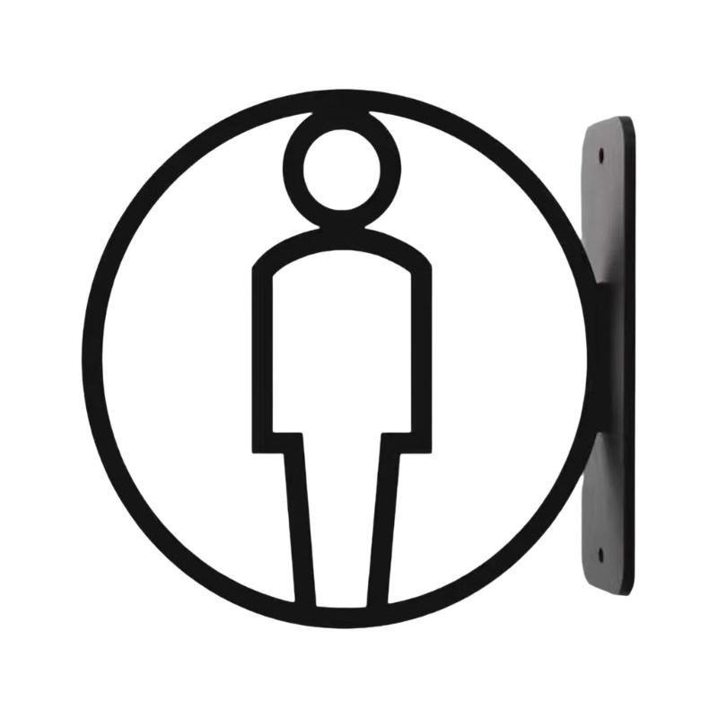 

Modern Acrylic Bathroom Sign Elegant Office Restroom Marker Easy To Install Washroom Symbol Signage for Public Space