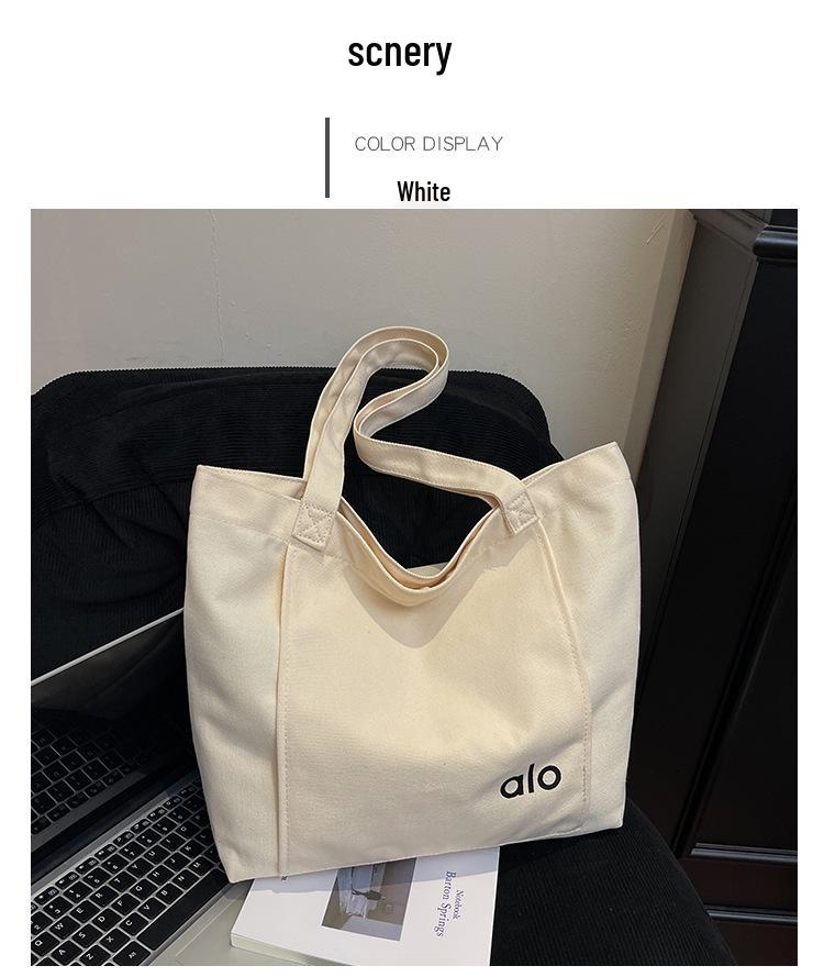 Unisex Große Canvas Yoga Tragetasche – Personalisiert, Einseitige Schultertasche zum Einkaufen oder für Fitness