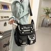 College style ins simple learning tutoring bag spring and summer new large-capacity shoulder messenger bag