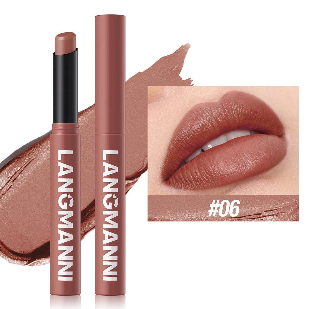 Nový rotujúci zamatový matný rúž Dlhotrvajúci vodeodolný rúž Nepriľnavý Cup Stain Tint Kozmetika Ceruzka Liner Makeup