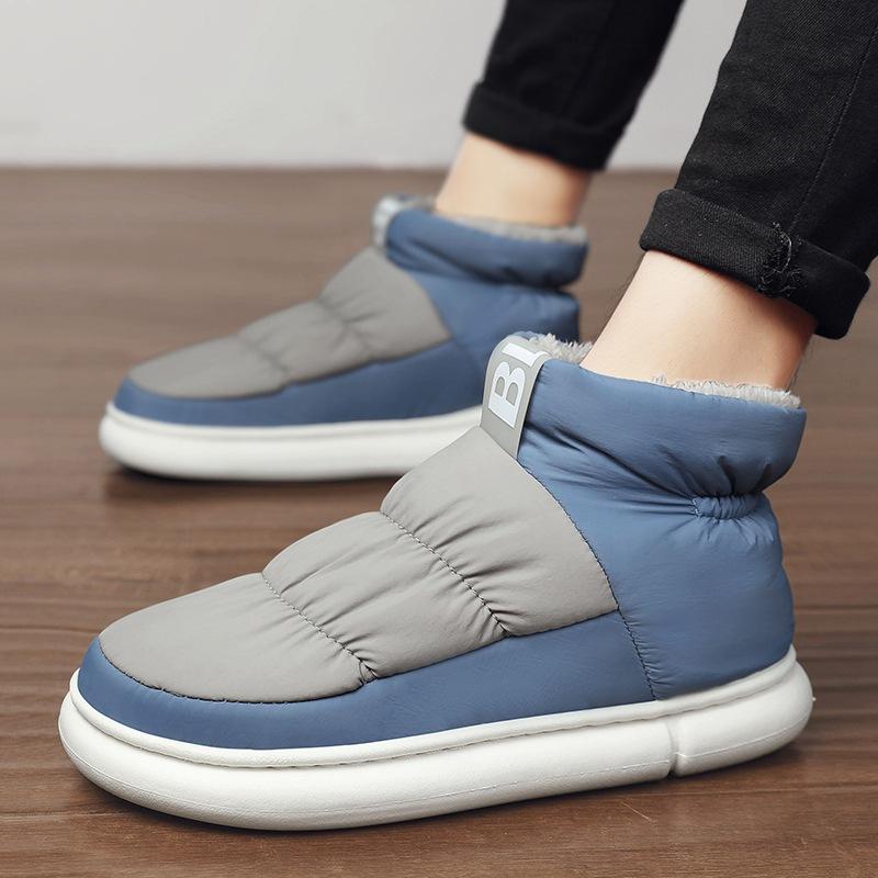 

Модные классические ботинки на платформе для зимы для мужчин, теплые плюшевые мужские зимние ботинки, удобные нескользящие уличные ботильоны, мужские ботинки 45