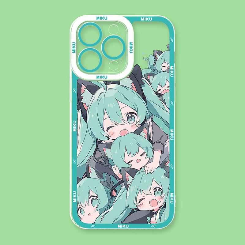 Roztomilý H-Hatsunes Kawaii M-Miku Pouzdro na telefon Pro iPhone 17 Air 15 14 13 12 11 Pro Max 16 15 14 Plus Nárazuvzdorný Měkký Silikonový Kryt
