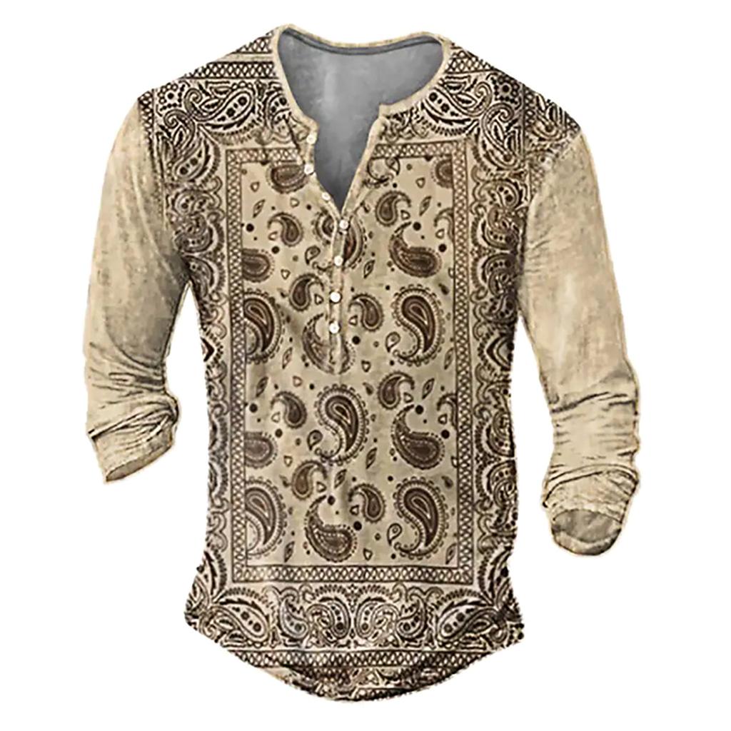 Men's Long Sleeve Graphic And Embroidered Fashion T-Shirt Spring And Long Sleeve Printed Pullover Sweatshirt