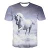 Summer hot selling trend cute 3D printed animal horse print pattern personalized casual comfortable T-shirt
