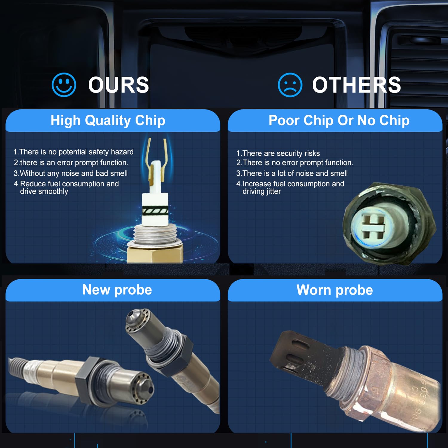 

234-5055 234-4568 2pcs Upstream Downstream Air Fuel Ratio Oxygen 02 Sensor Compatible with Hyundai 2012-2017 Accent Veloster 2012-2018 Kia Rio Soul