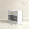 Set Of 2 Nightstands Bedside Table With 2 Drawers And Open Shelves Modern Style 39 X 28 X 41 Cm White