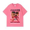 275 GSM Washed T-shirts 100% Cotton Baki V4 Baki Ohma Print Unisex Heavy Cotton T Shirt