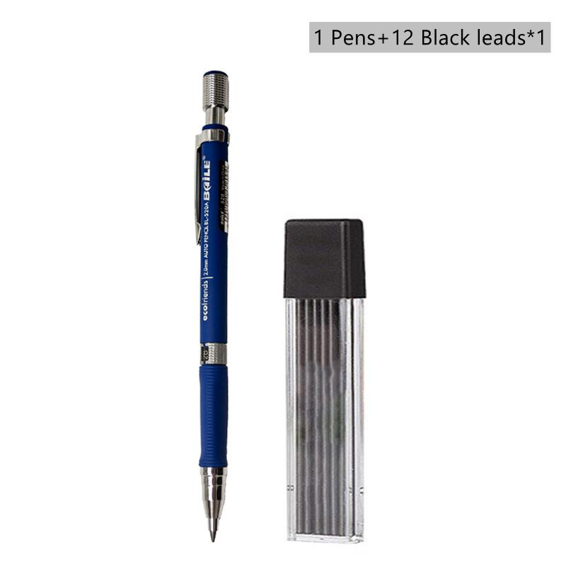 

2.0mm Mechanical Pencils Set 2B Automatic Student Pencils Color/Black Lead Refills Art Drawing Pencil Sketch School Stationery