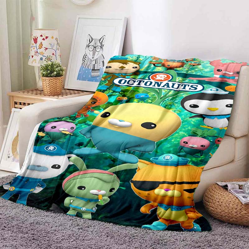 Various styles of Octonauts cartoon cute pattern blankets, 3D printed high-definition sofa blankets, suitable for adults and chi