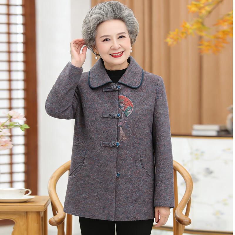 Yalu Elderly Women's Festive Floral Jacket