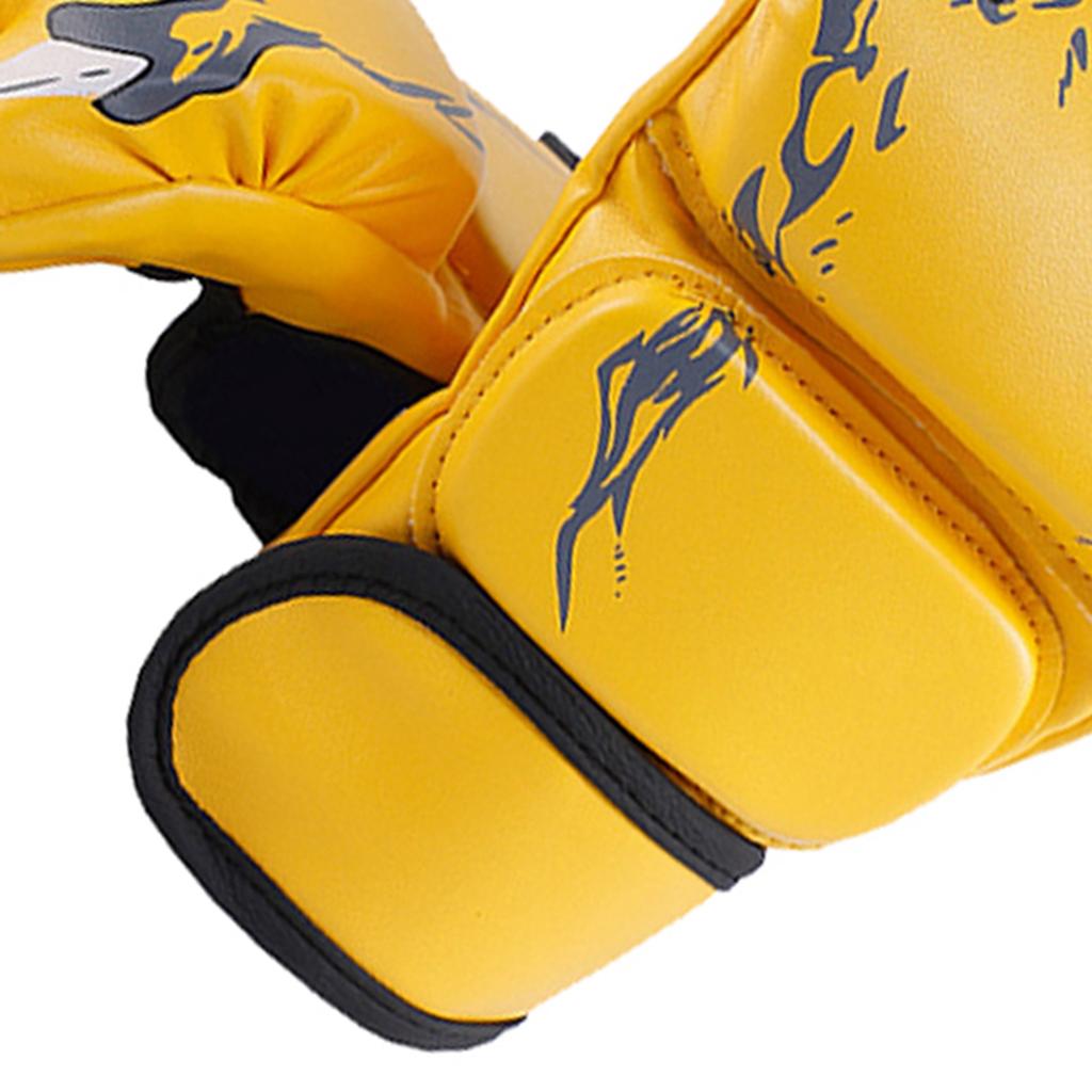Half Finger Boxing Fight Gloves Half Finger Kickboxing Gloves with Adjustable Wrist Band for Men
