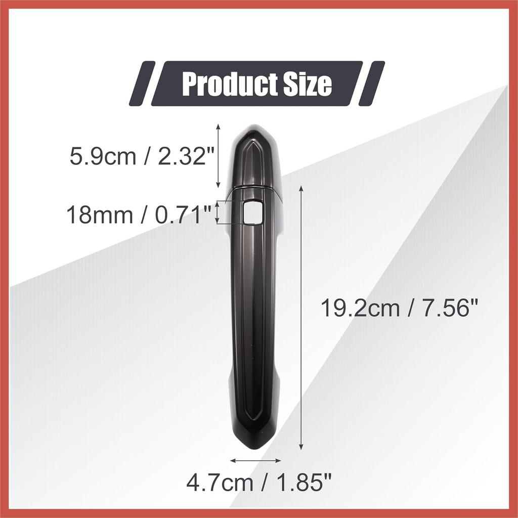 ACROPIX Exterior Outside Door Handle Cover Kit Front Rear Left Right for Cadillac XT4 XT5 XT6 CT4 CT6 CTS ATS XTS 2013-2021 Gloss Black Car Parts