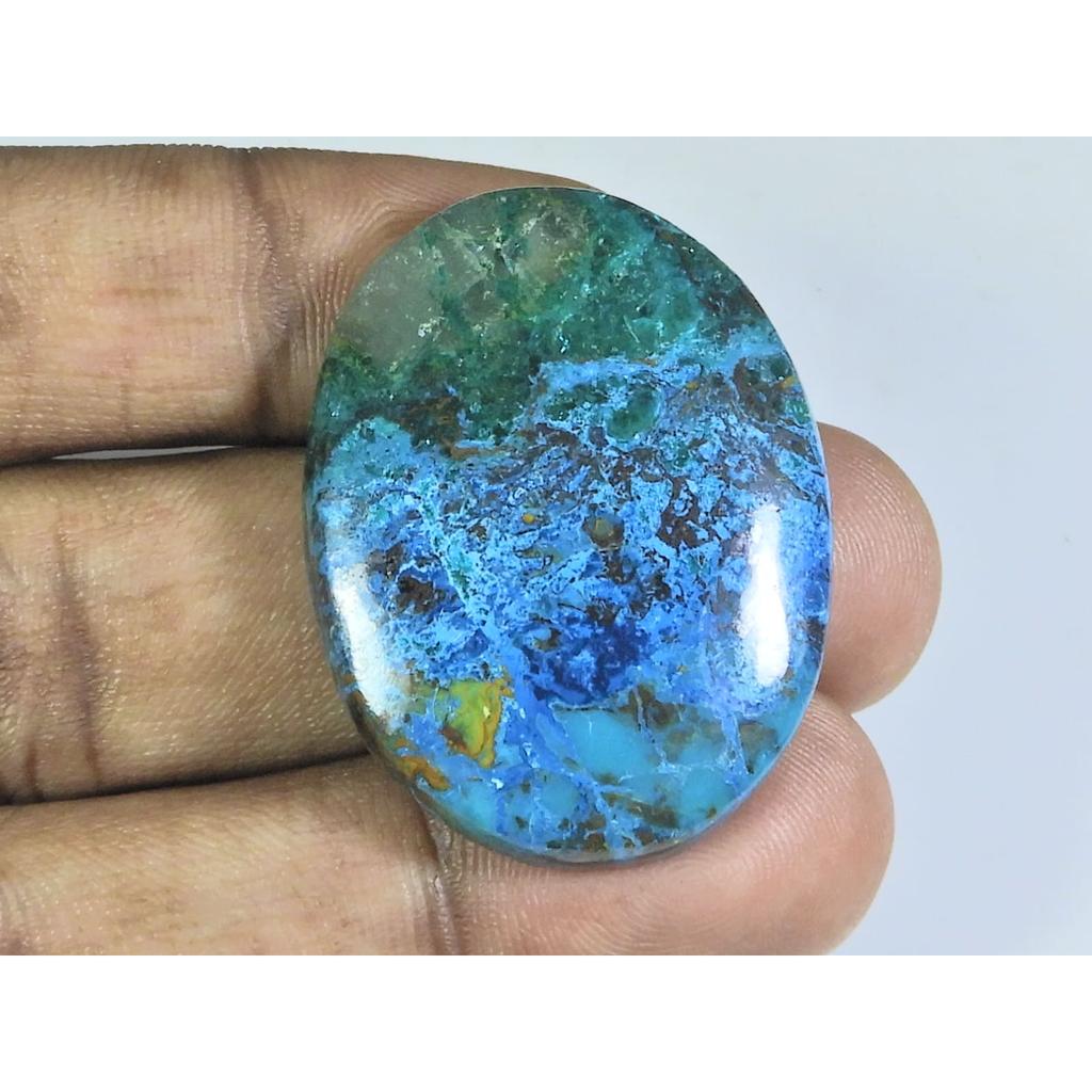 28X37X06MM Natural Shattuckite Oval Shape Cabochon Loose Gemstone 69Cts. D-142