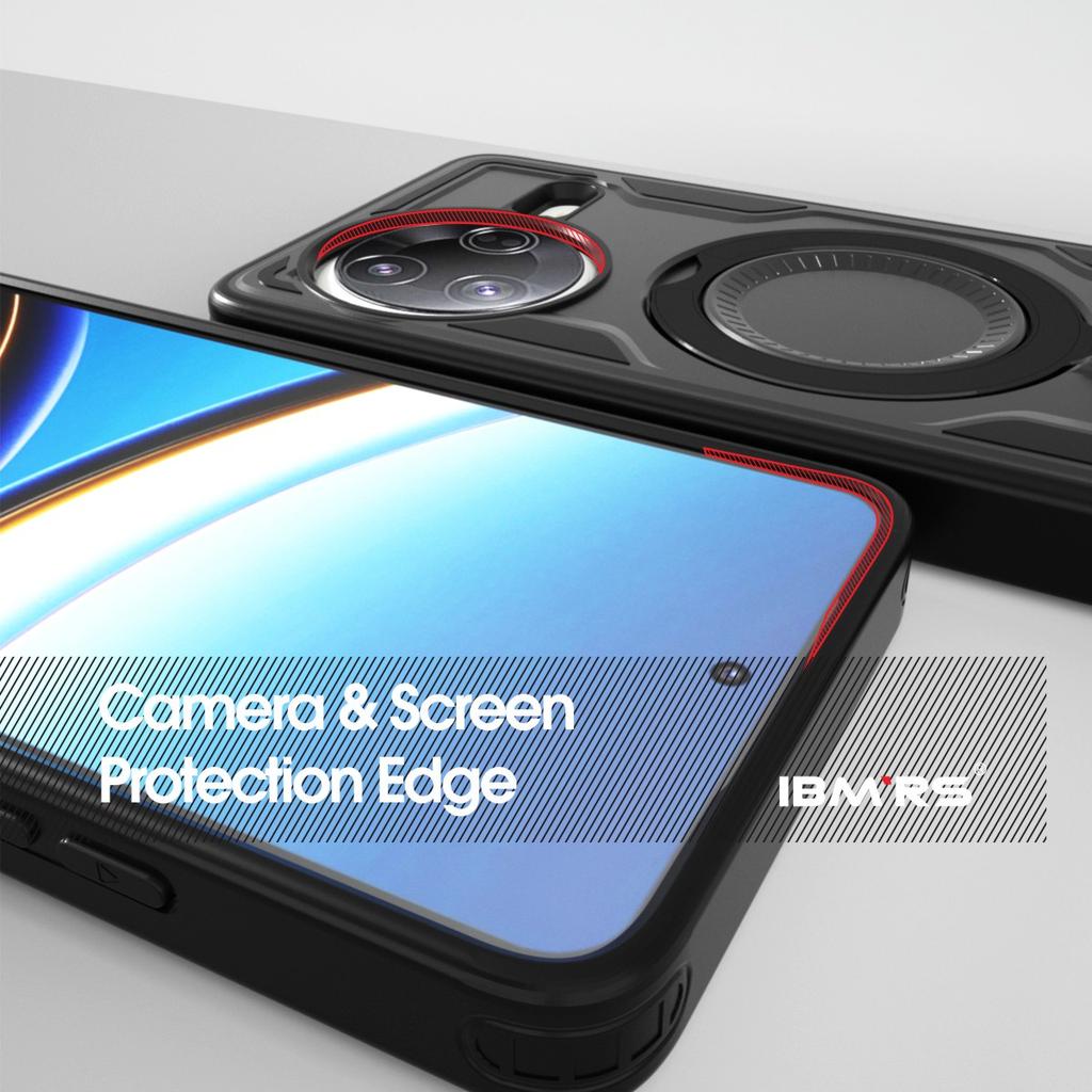 For Xiaomi Poco F7 Pro Phone Case [Magnetic Shockproof] with Stand & Lanyard Hole | Compatible IBMRS