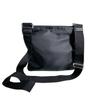 Prada Diagonally Hung Triangle Logo Shoulder Bag Nylon Black Unisex Used