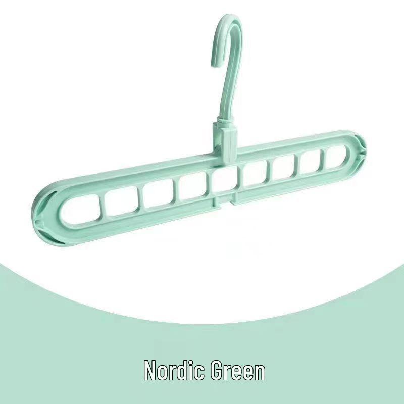 

Multifunctional 9-Hole Rotating Clothes Hanger for Household Storage