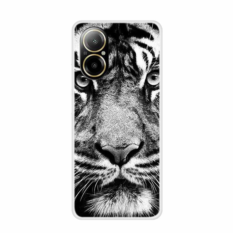 Soft Case For Realme C67 Painting Animals Luxury Silicone Phone Cover for Realme C 67 Protector Transparent Shell Clear Cases