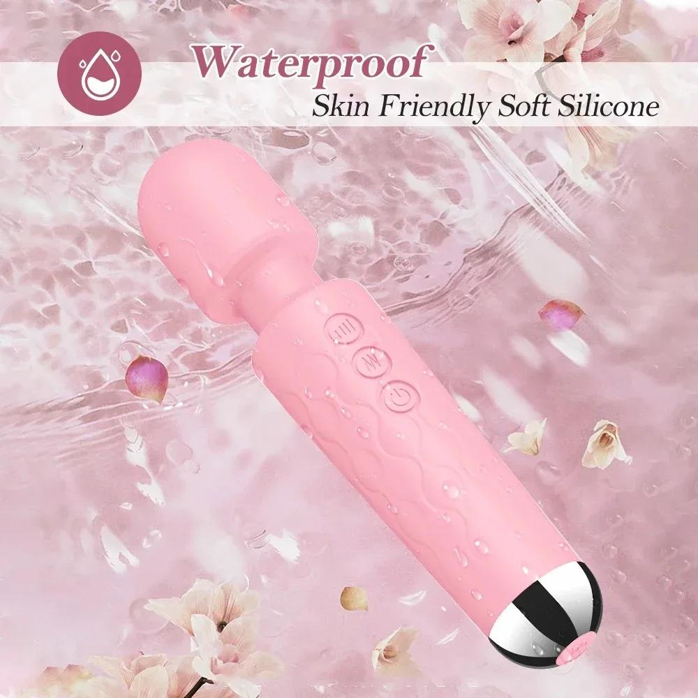 Female 20 Speeds Magic-Wand G Spot Clitoris Stimulator Powerful High Frequency Anal Vibrators Women Masturbation Adult Sex Toys