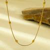 Stainless Steel Clavicle Chain Simple Beaded Chain Necklace Elegant Women Necklace Party