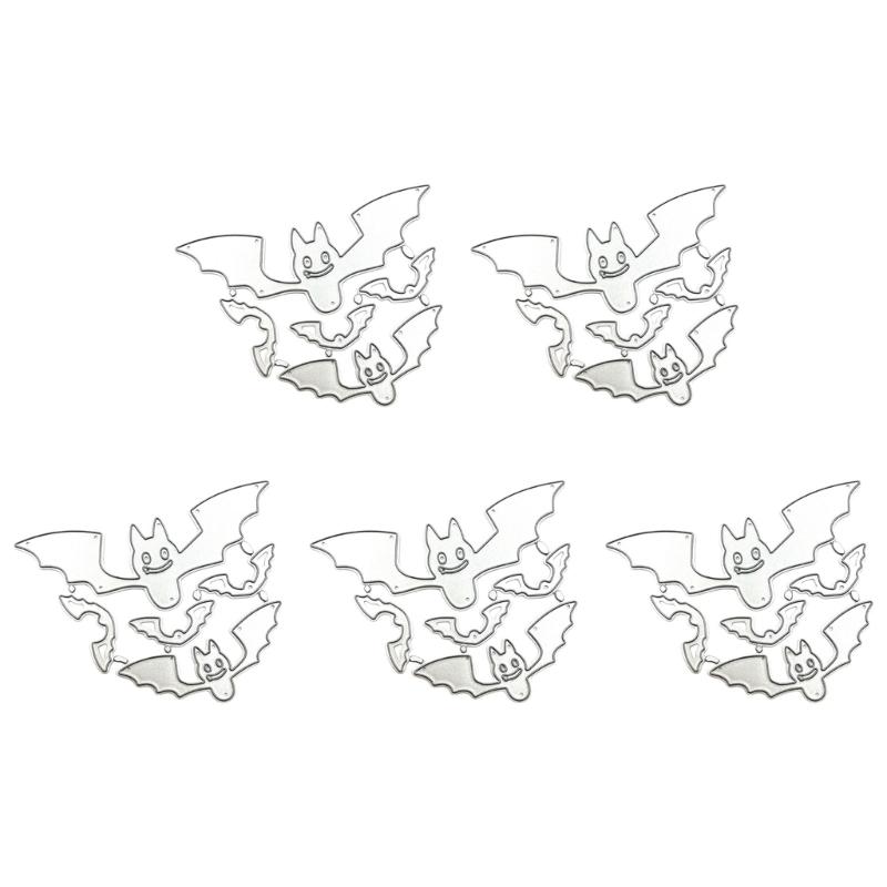 

5 Pcs Ghosted Cutting Dies Embossings Stencils Halloween Metal Die Cuts for DIY Scrapbooking Card Decoration