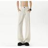 American black drape trousers men's high street new trendy brand straight versatile micro-pull casual long pants