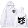Love Never Fails Print Letter Hoodies Men/Women Sweatshirt Black Autumn Vintage Oversized Harajuku Loose Tops Casual Pullovers