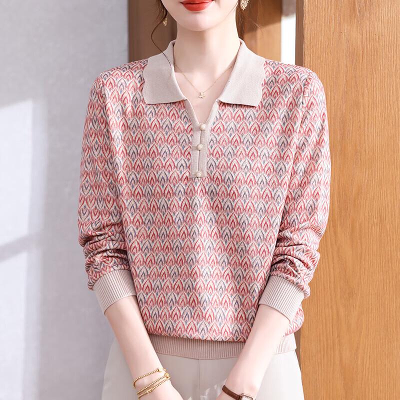 XUEXI Women's Autumn Fashion Long Sleeve Knit Blouse