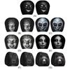 2Pcs Universal Car Headrest Covers Halloween Horror Face Printing Design Breathable Elastic Car Seat Headrest Cover Dustproof