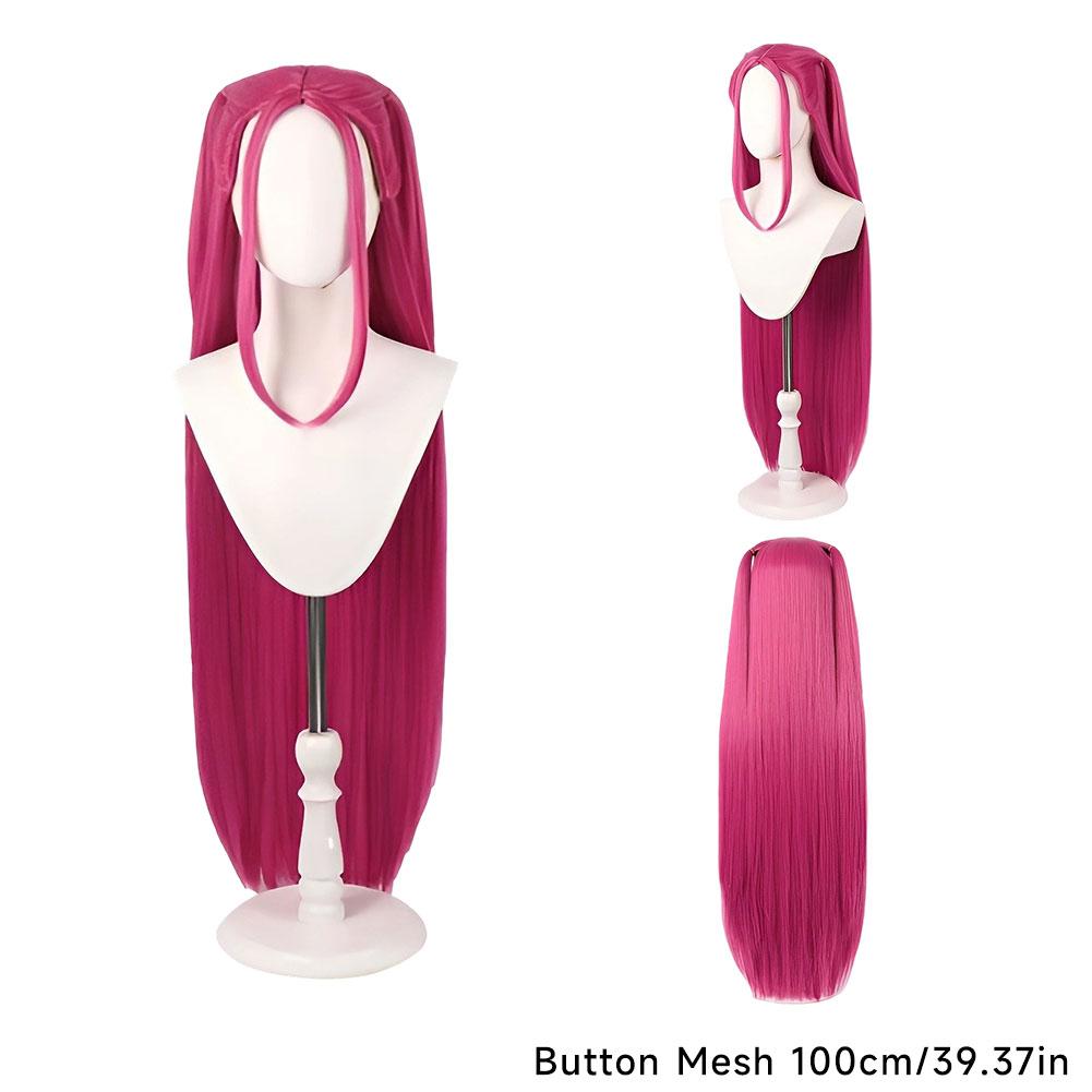 Cosplay Wig Hunters Cosplay Women Cosplay Long Hair Nails Wigs Wig Full Head Cover With Purple Long Hair Fried Dough Twists