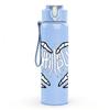 1PC Skeleton Hand Heart Shape 750ml Color Plastic Sports Water Bottle Leakproof Flip Straw Lid Suitable for Sports Office Home Use