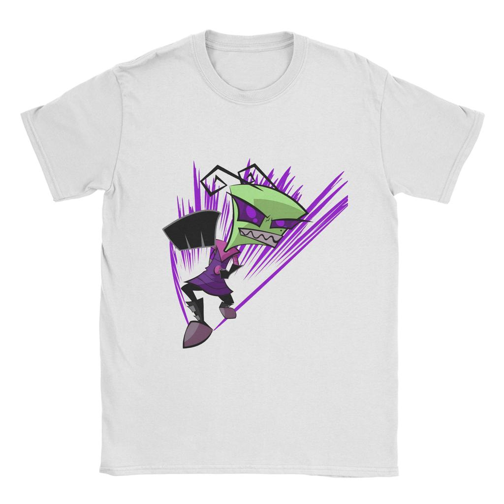 Oversized T-Shirt Summer Invaders Zims Leisure T Shirts  Cotton Tee Shirt for Man Y2K Funny Design Short Sleeve Tees