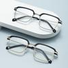 Anti-Blue Light Reading Glasses Fashion Classic Metal Half-frame Readers Eyewear Men Women Eye Protection Presbyopia Eyeglasses