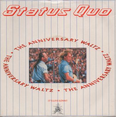 7inch Record STATUS QUO - The Anniversary Waltz QUO28 Vertigo 1990 UK Rock Used