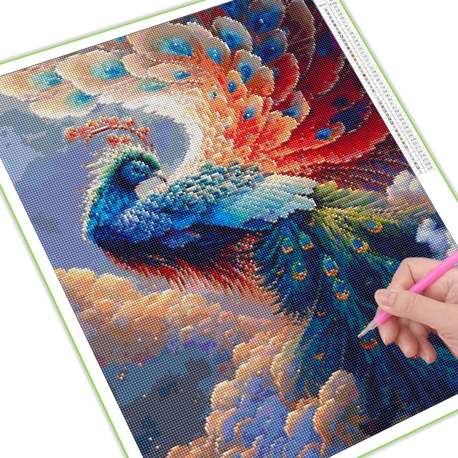 Diamond Painting New Arrivals Animal Peacocks Phoenix Diy Full Square Round Drill Rhinestone Embroidery Mosaic Cross Stitch Kits Wall Decor FG1801