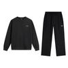 Li Ning Fashionable Simple Soft Breathable Loose Comfortable Versatile Crew Neck Pullover Long Sleeve Sweatshirt Casual Sports Set AWDVK45-1+YYKV199-1