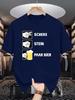 GerUnisex Bar Humor Schere Stein Paar Bier Print Unisexs Crew Neck T Shirt Hand Symbol Beer Cup Graphic Short Sleeve Cotton Street Tee