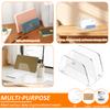 2Pcs Acrylic Mail Sorter Transparent Desktop File Organizer with 2 Compartments Desktop File Organizer for Office Home School